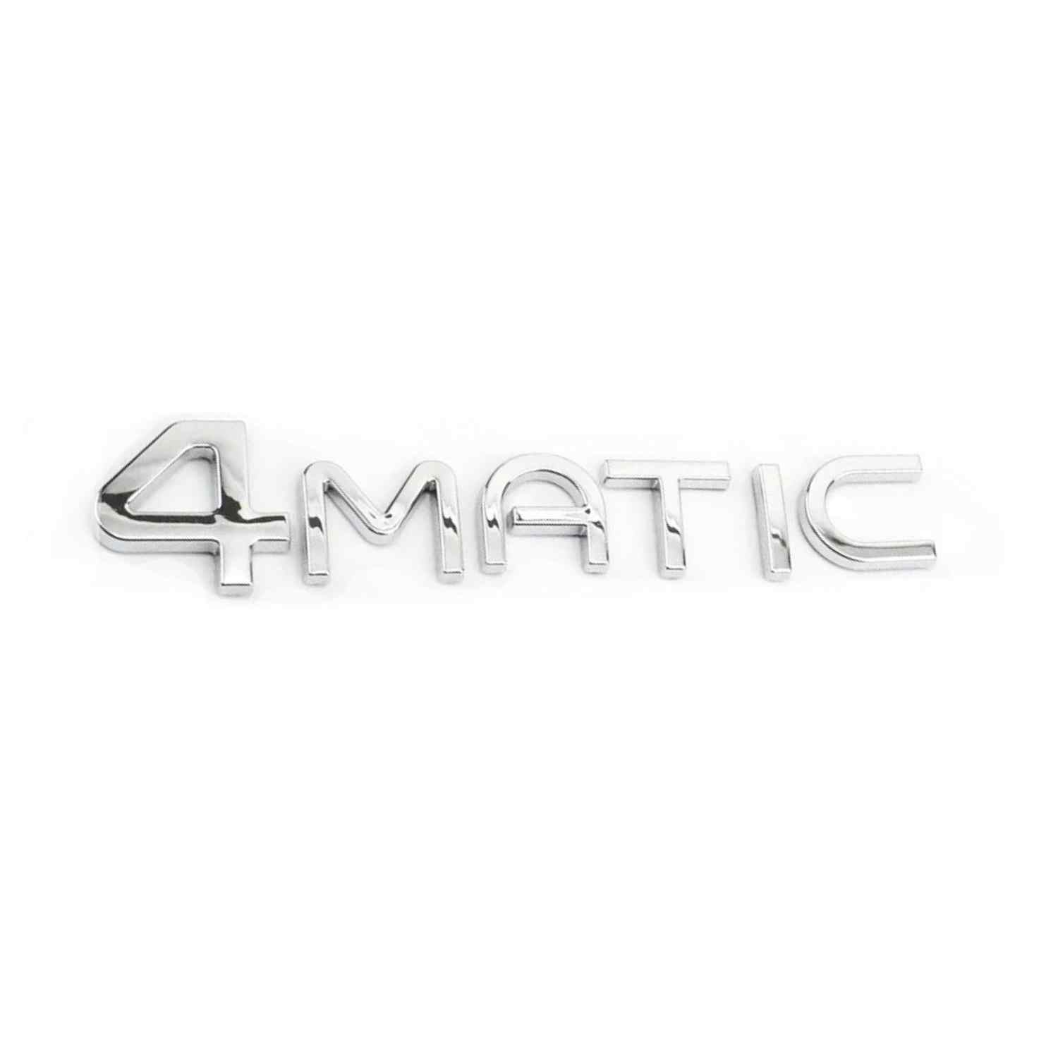 Emblema Adhesivo plastico 4Matic apto para maletero compatible con Mercedes plateado brillante - imagen 2