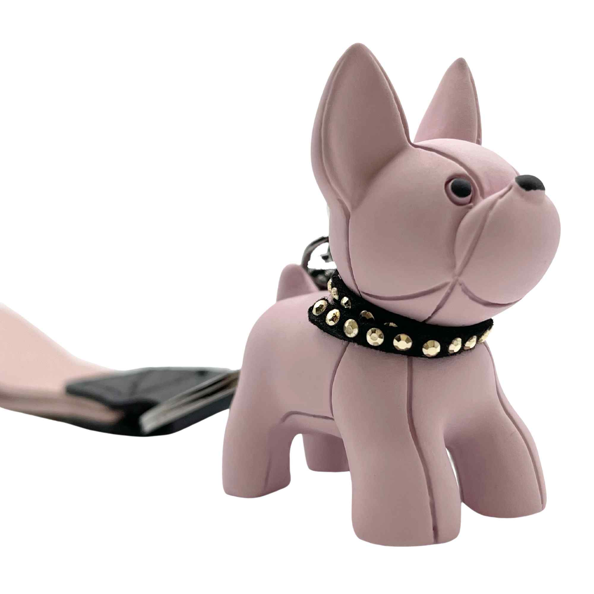 Llavero perro Bulldog francés rosa - imagen 2