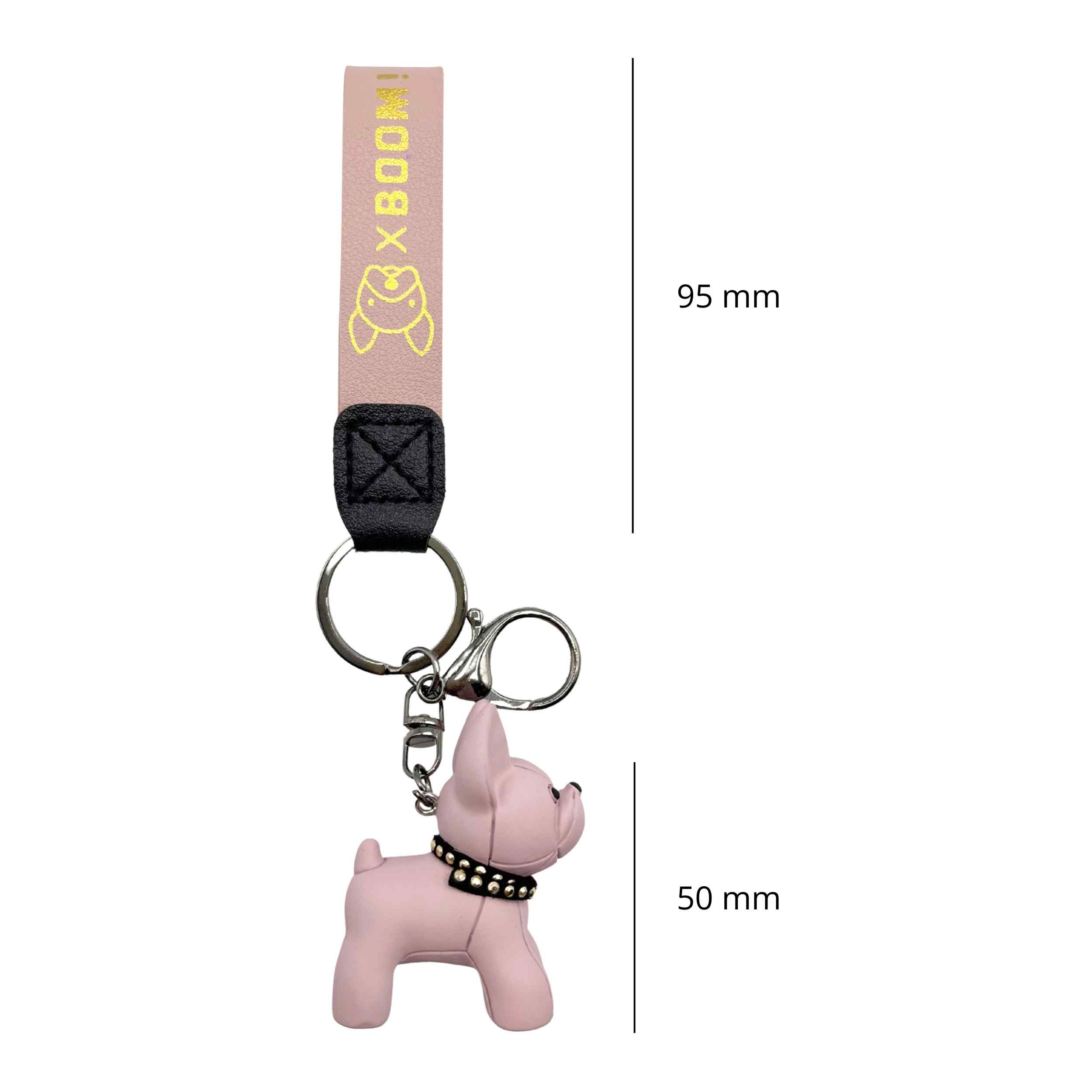 Llavero perro Bulldog francés rosa - imagen 5