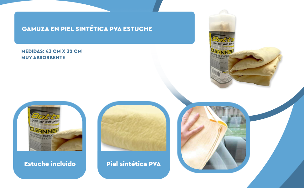 Banner - Gamuza en piel sintetica PVA estuche