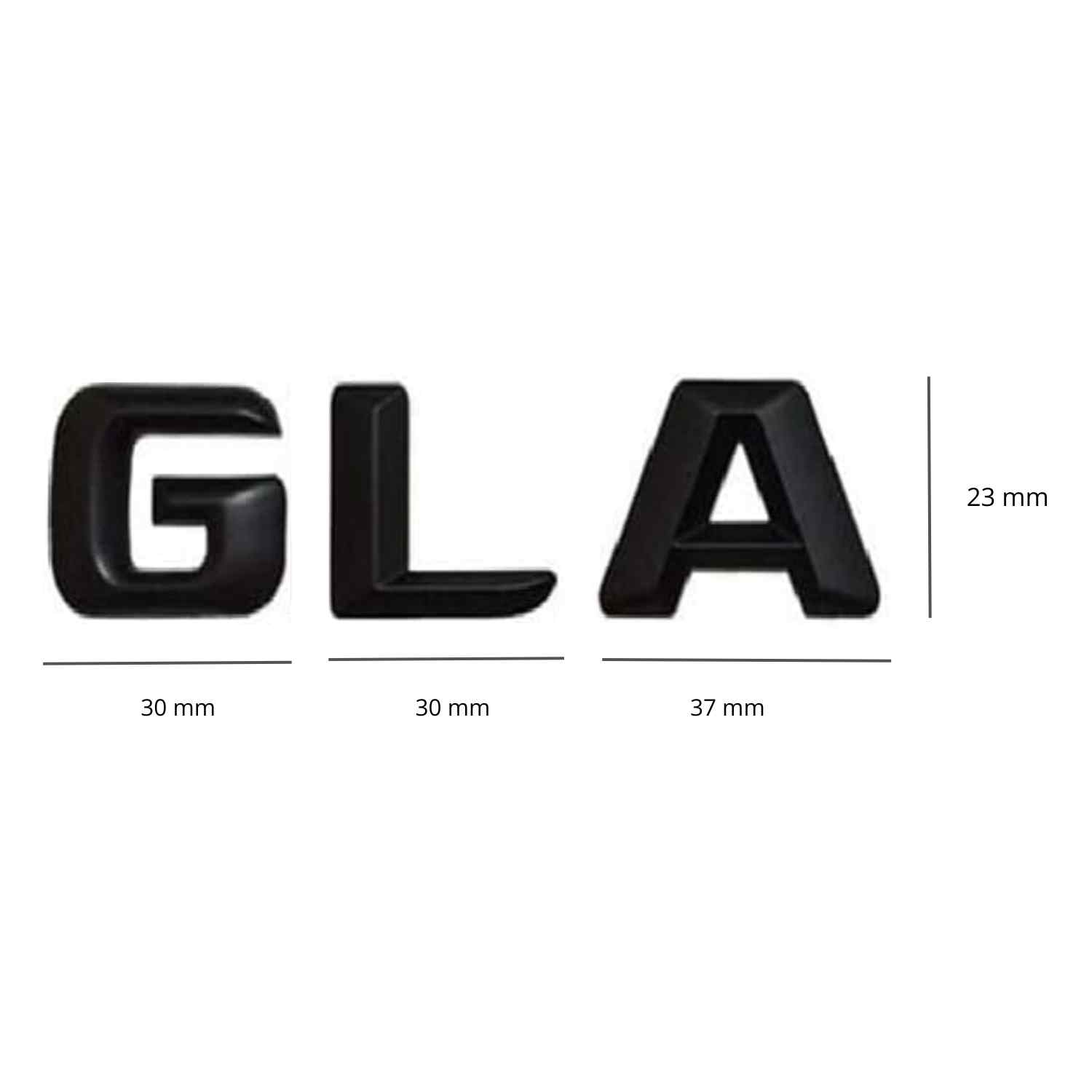 Emblema GLA adhesivo compatible con Mercedes Negro Brillo - imagen 5