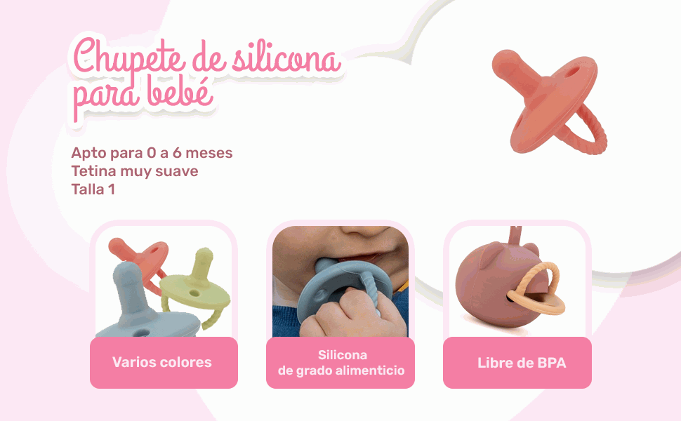 Banner - Chupete de silicona marron