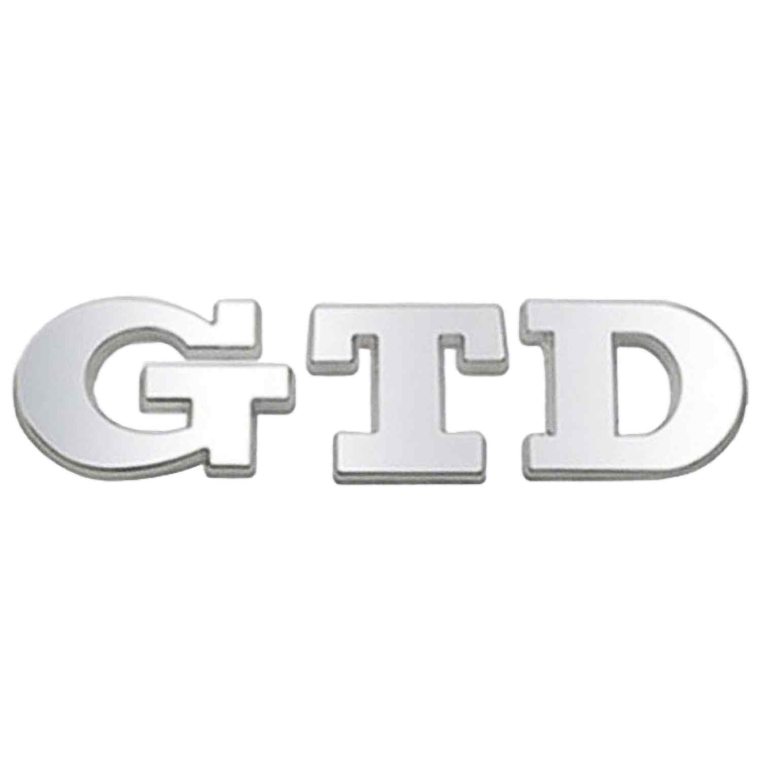 Emblema adhesivo GTD compatible con VW Plateado brillo - imagen 1