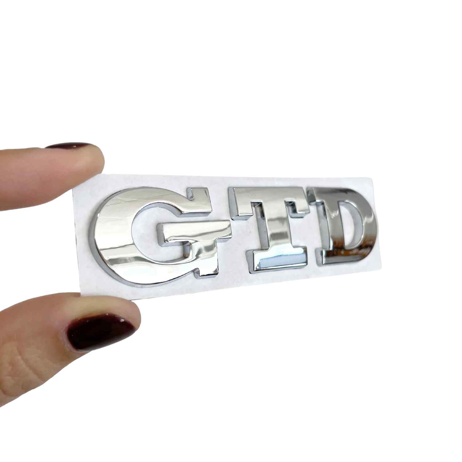 Emblema adhesivo GTD compatible con VW Plateado brillo - imagen 6