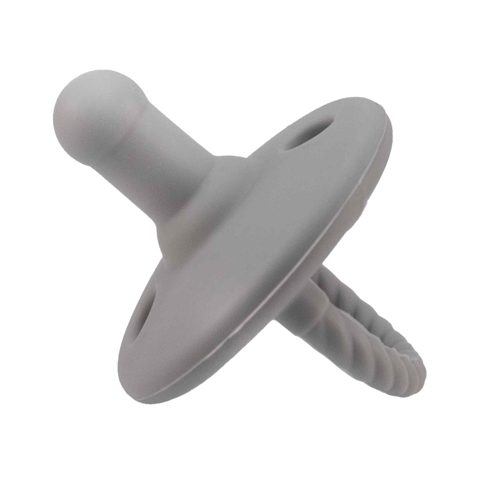 Chupete de silicona gris