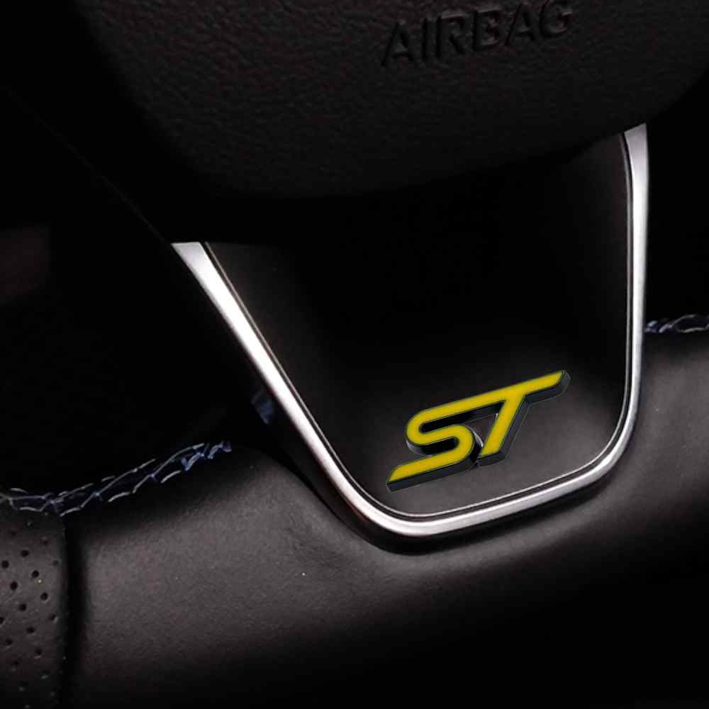Emblema Adhesivo ST Line para volante compatible con Ford Amarillo - imagen 6