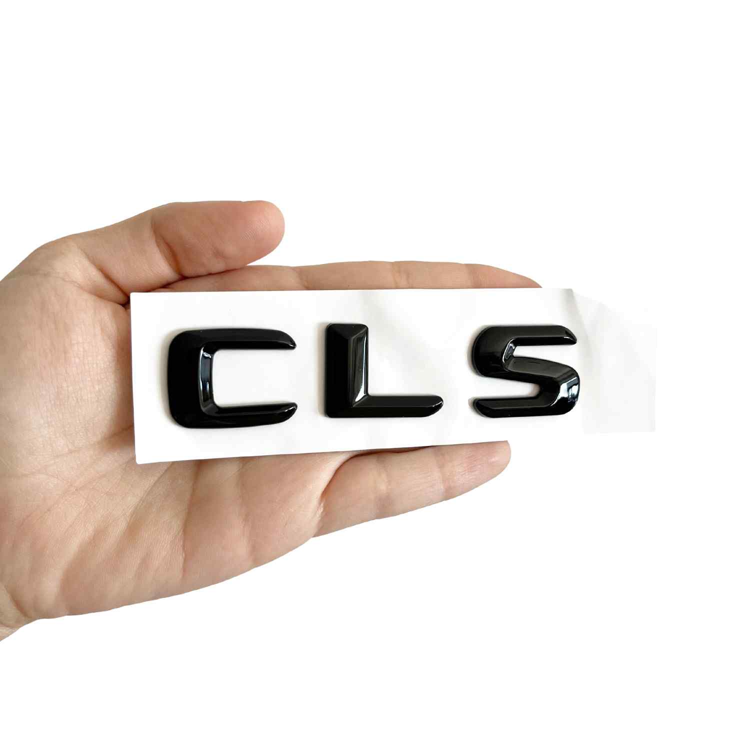Emblema CLS adhesivo compatible con Mercedes Negro Brillo - imagen 3