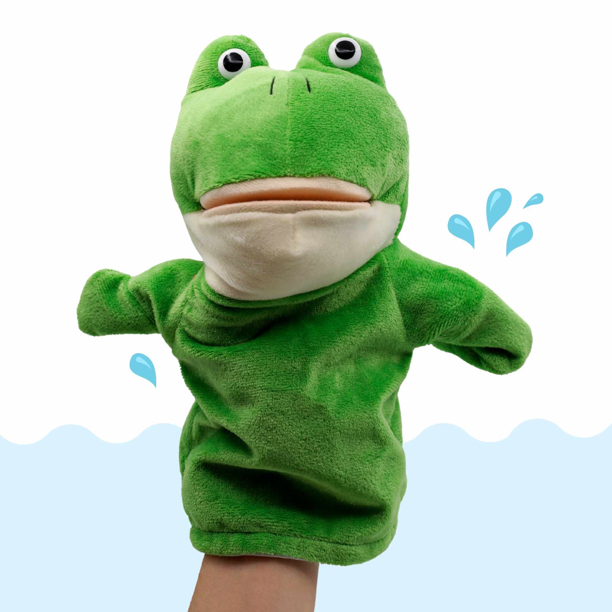 Marioneta mano peluche de Rana