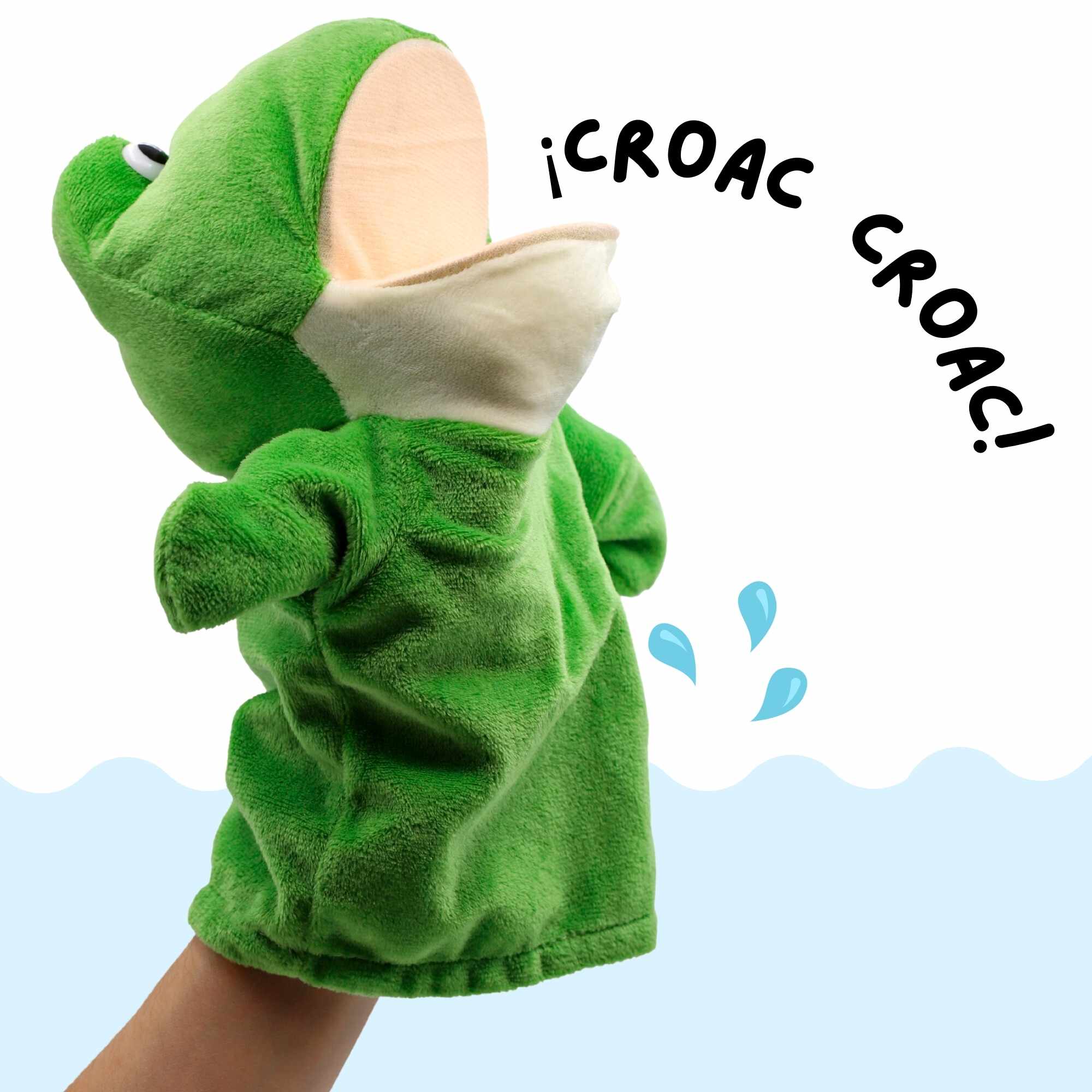 Marioneta mano peluche de Rana - imagen 2