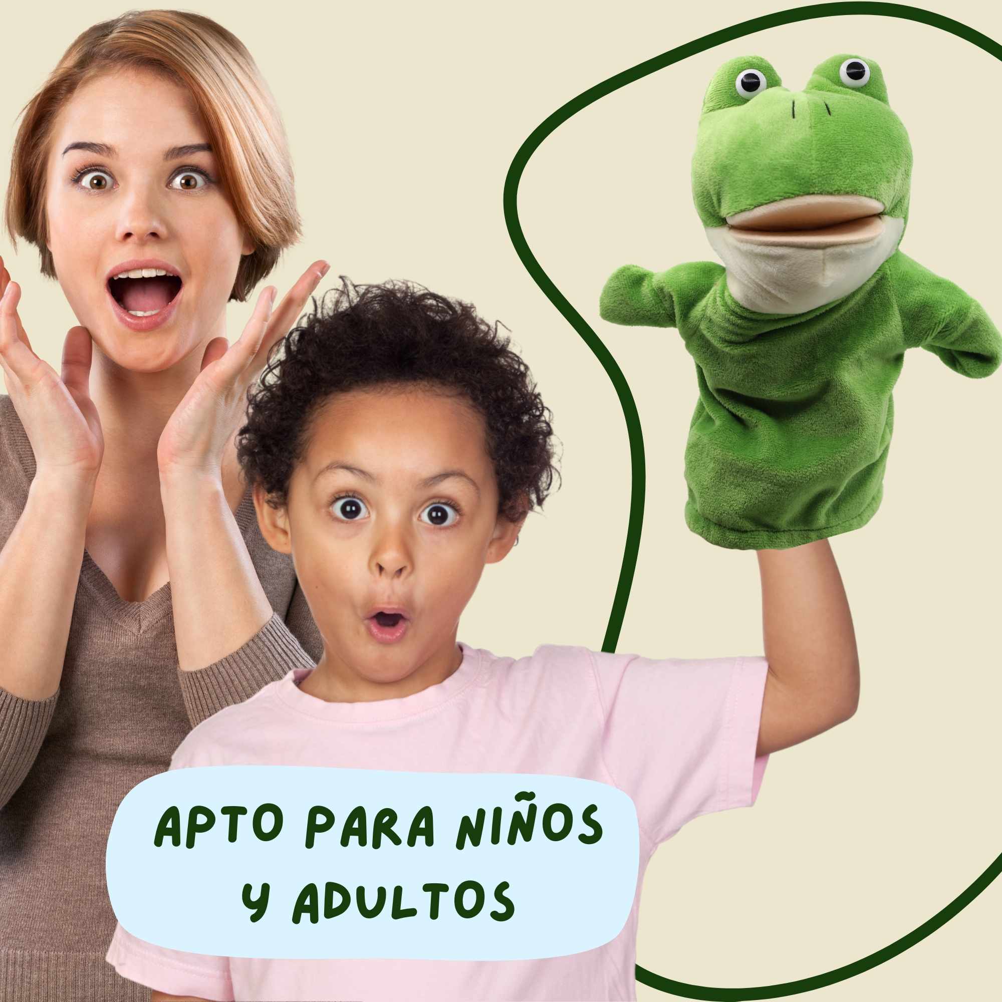 Marioneta mano peluche de Rana - imagen 3