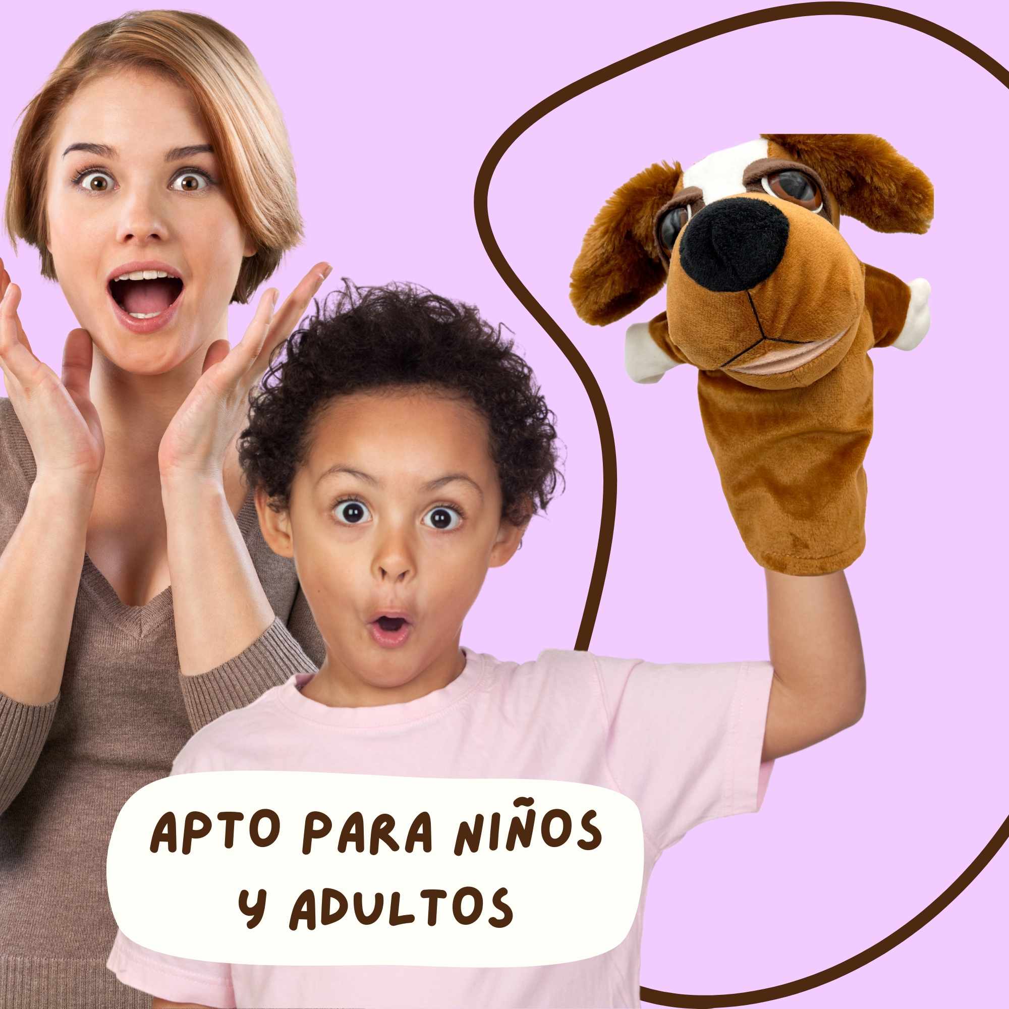 Marioneta mano peluche de perro - imagen 3