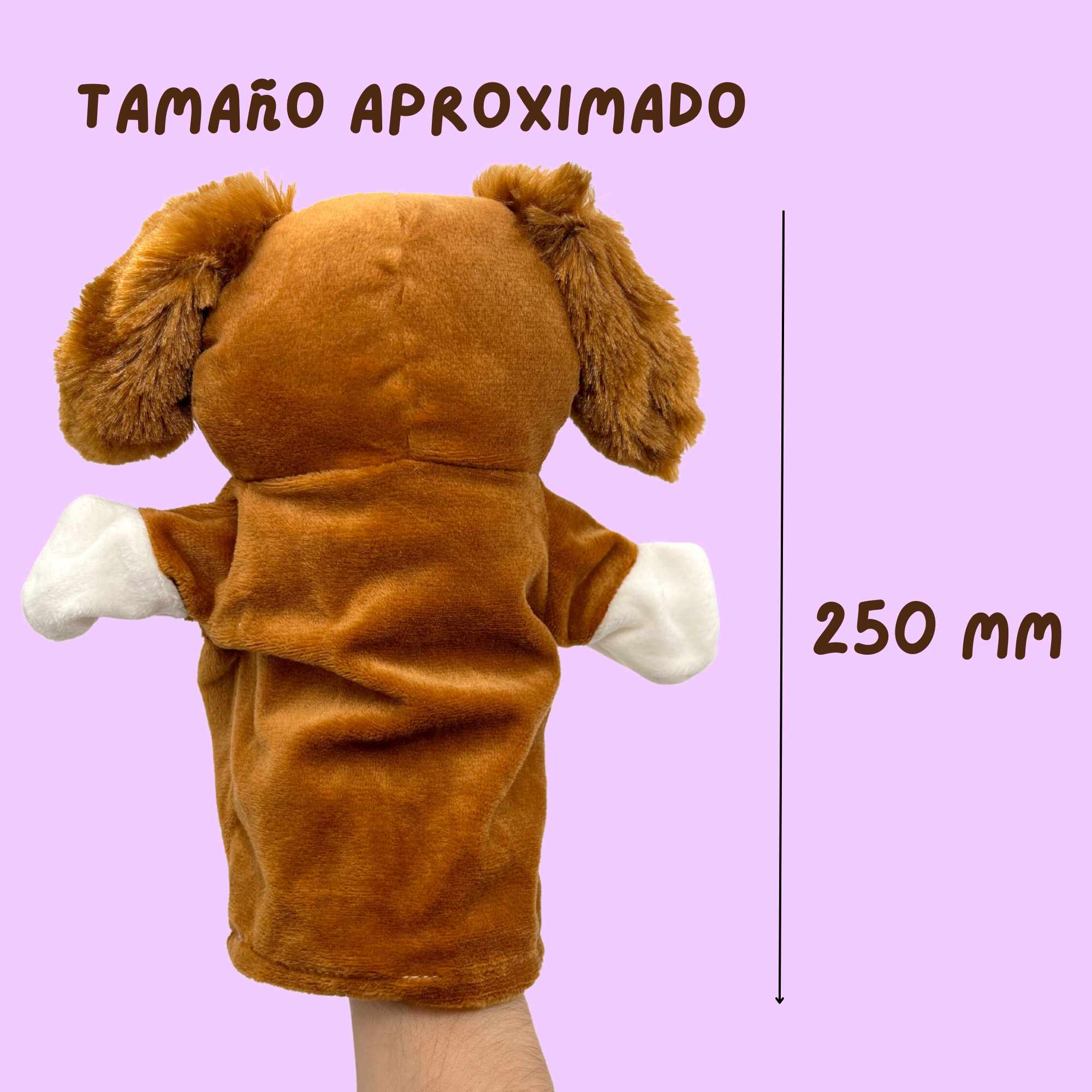Marioneta mano peluche de perro - imagen 4