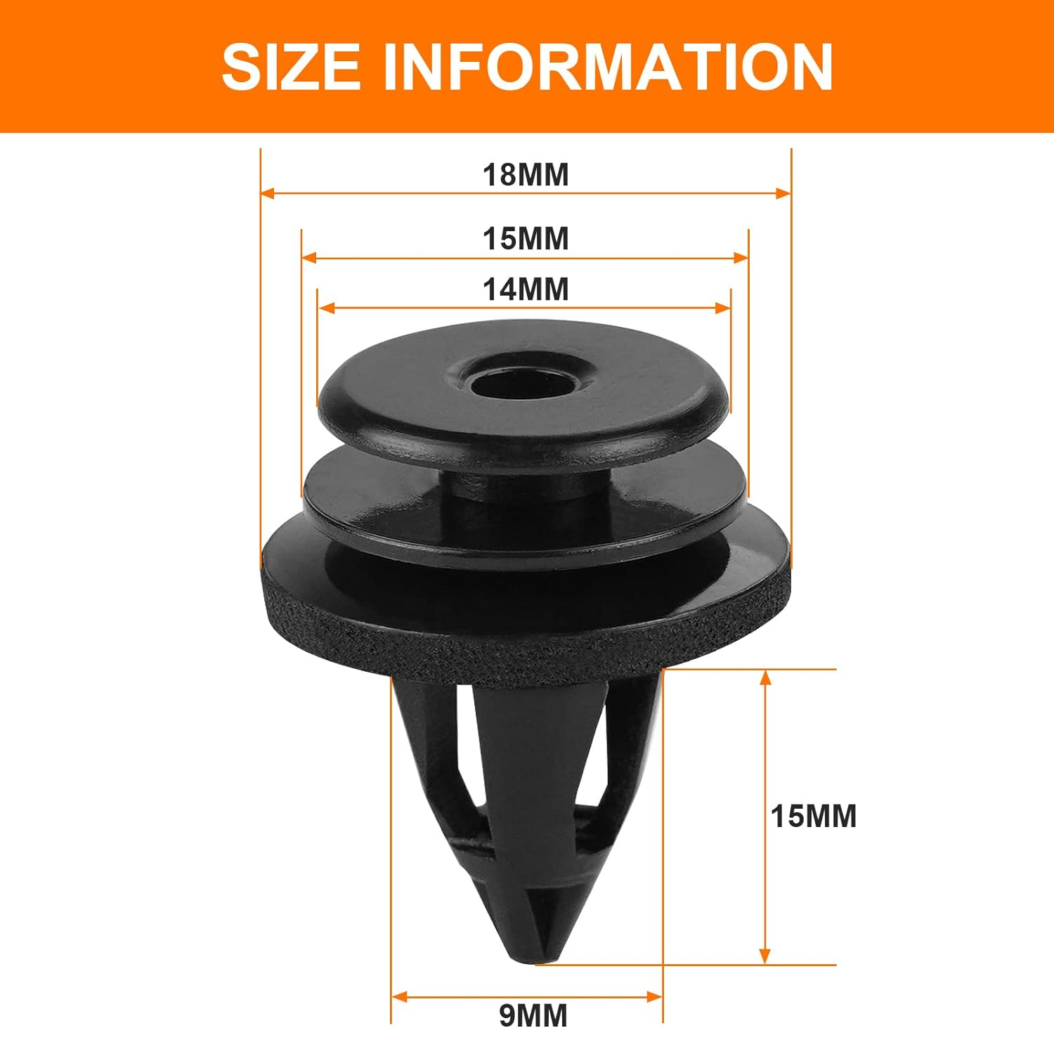 Grapas clips remaches especial coche compatible con BMW negro (50 uds) - imagen 2