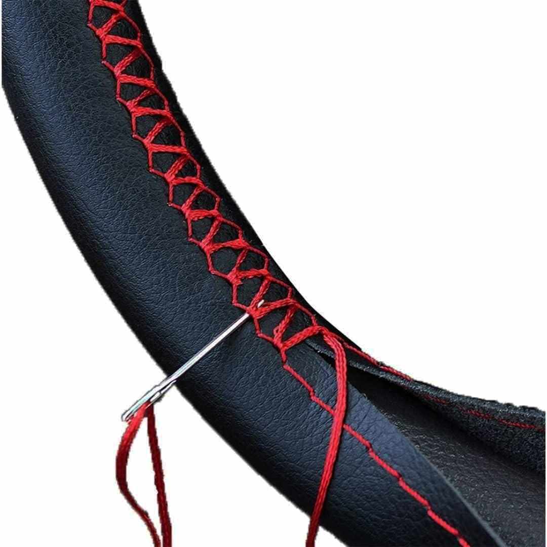 Funda para volante lisa con Agujas e hilo rojo