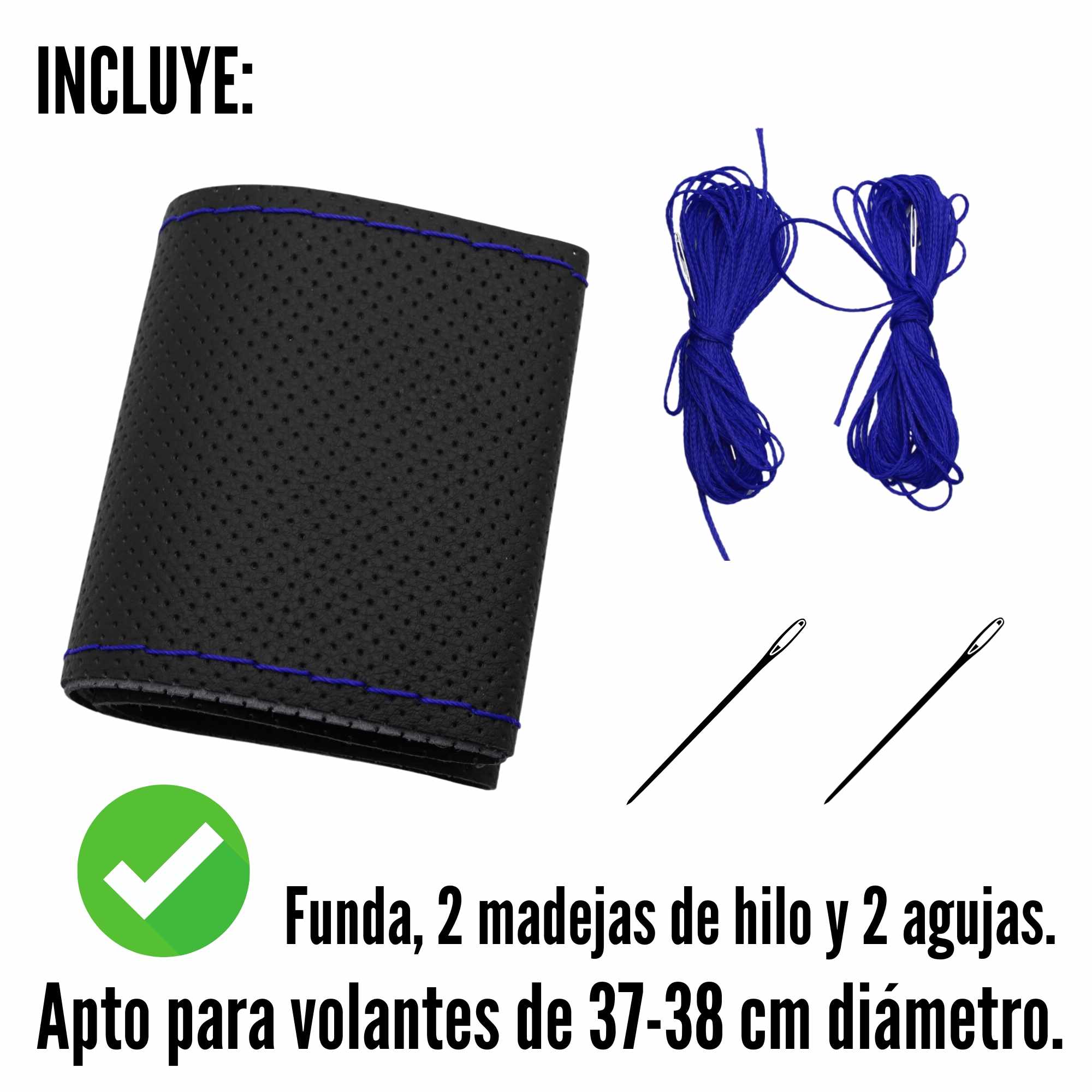 Funda para volante con Agujas e hilo azul - imagen 5