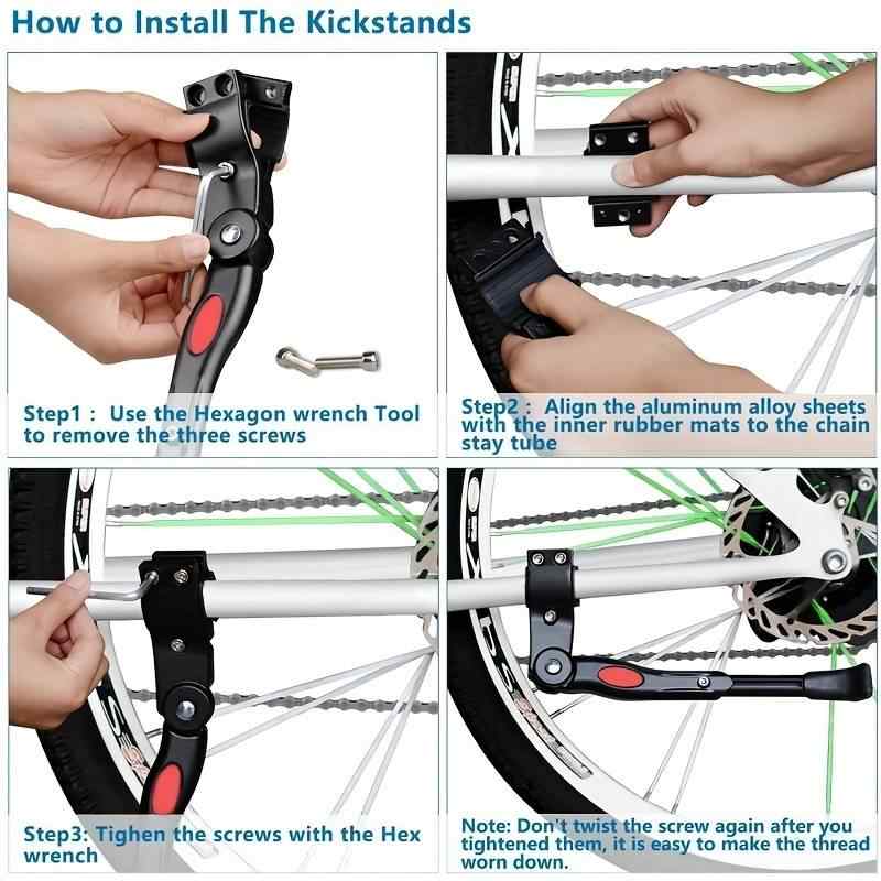 Caballetes pata de cabra para Bicicleta ajustable negro - imagen 6