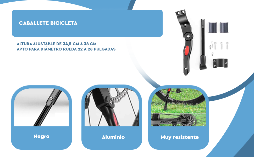 Banner - Caballetes pata de cabra para Bicicleta ajustable negro