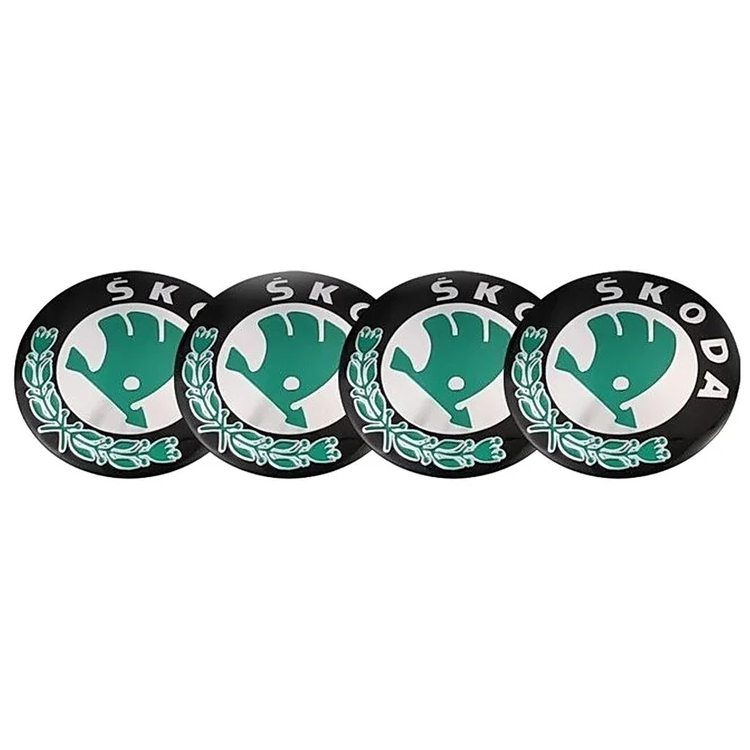 Embellecedor adhesivo Para Llanta Compatible Con Skoda 56 Mm (4 Uds) verde - imagen 1
