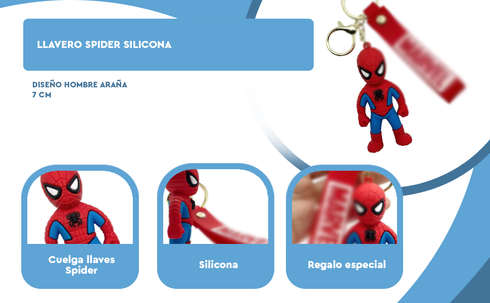 Banner - Llavero Spider Man silicona Compatible con marvel