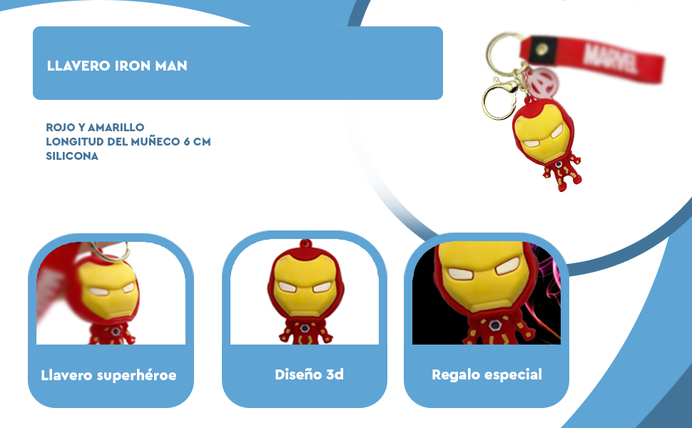 Banner - Llavero Iron man silicona Compatible con marvel