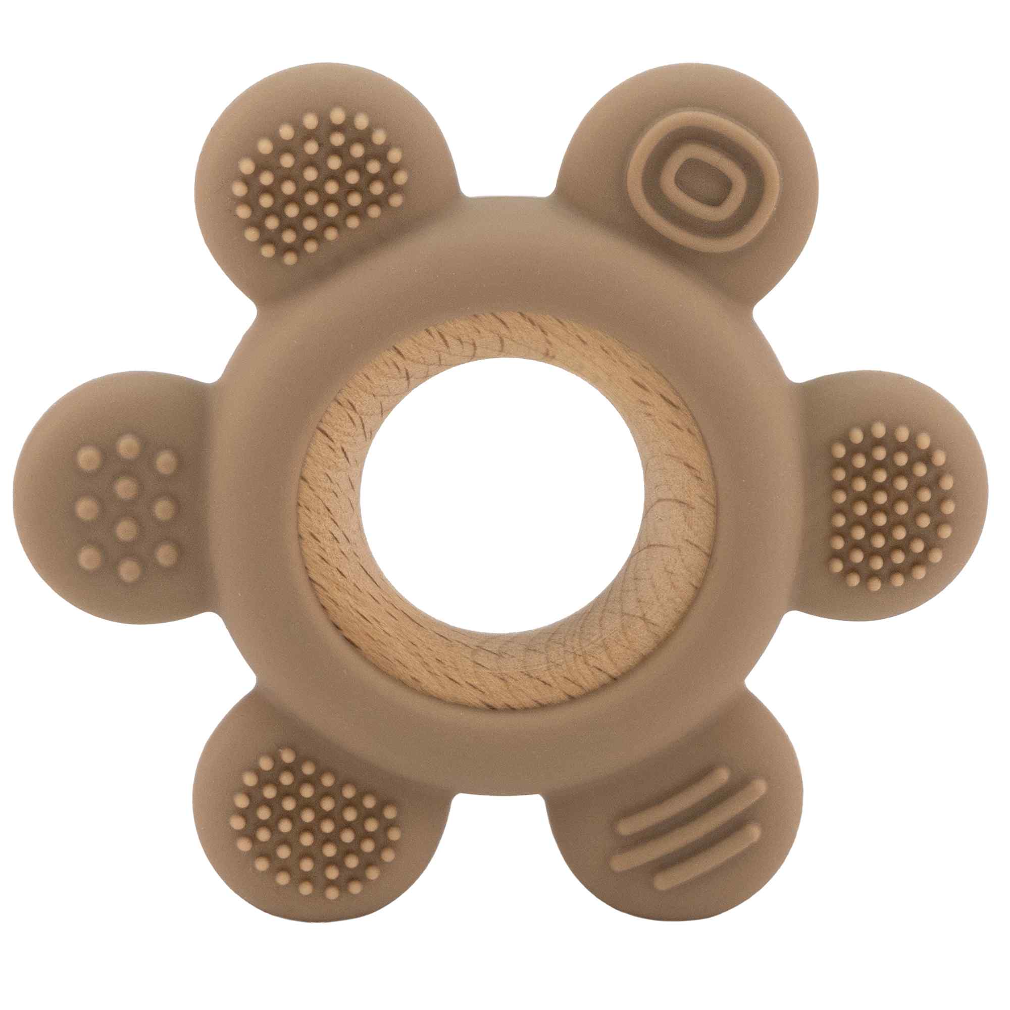 Mordedor de silicona con forma de timón beige - imagen 5