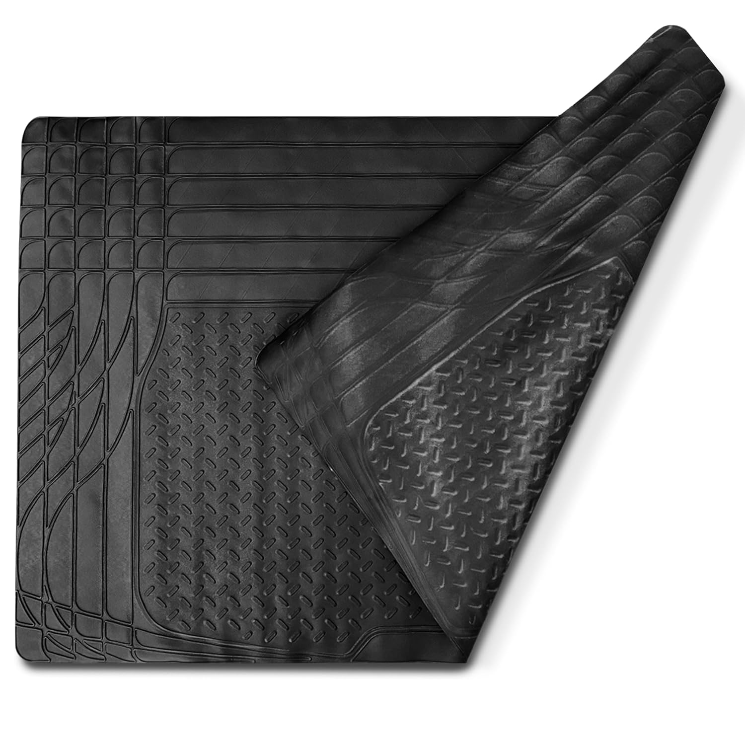 Alfombrilla maletero coche de Goma Universales negro 120 x 82 cm rectangular
