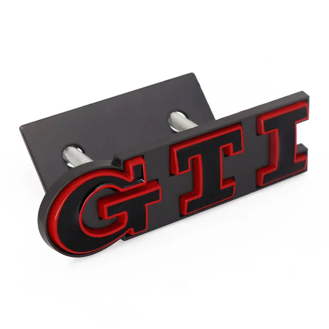 Emblema parrilla GTI compatible con VW rojo negro - imagen 1