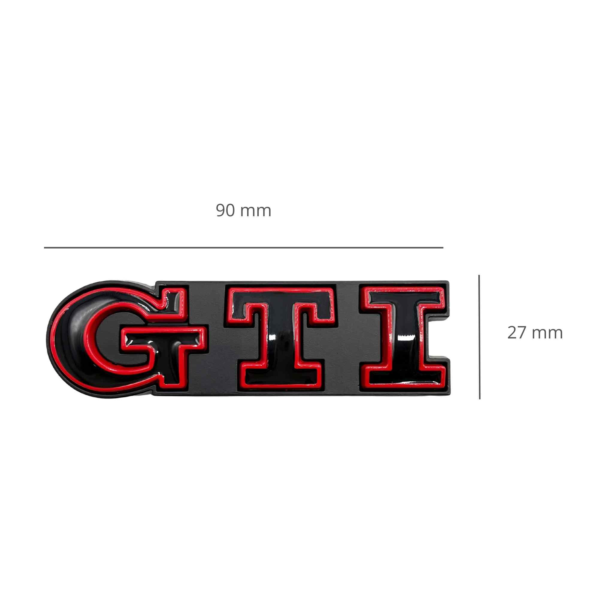 Emblema parrilla GTI compatible con VW rojo negro - imagen 4