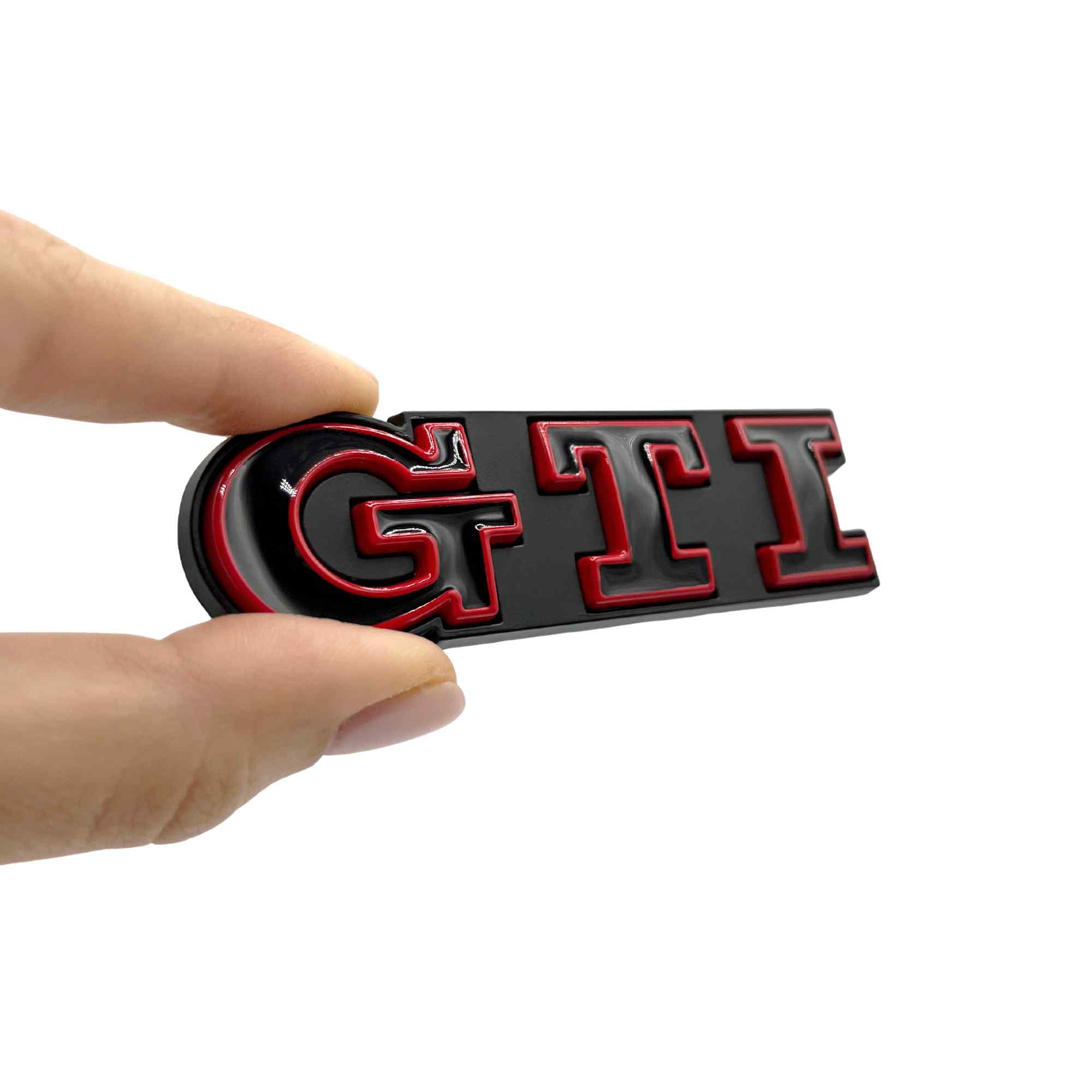 Emblema parrilla GTI compatible con VW rojo negro - imagen 6