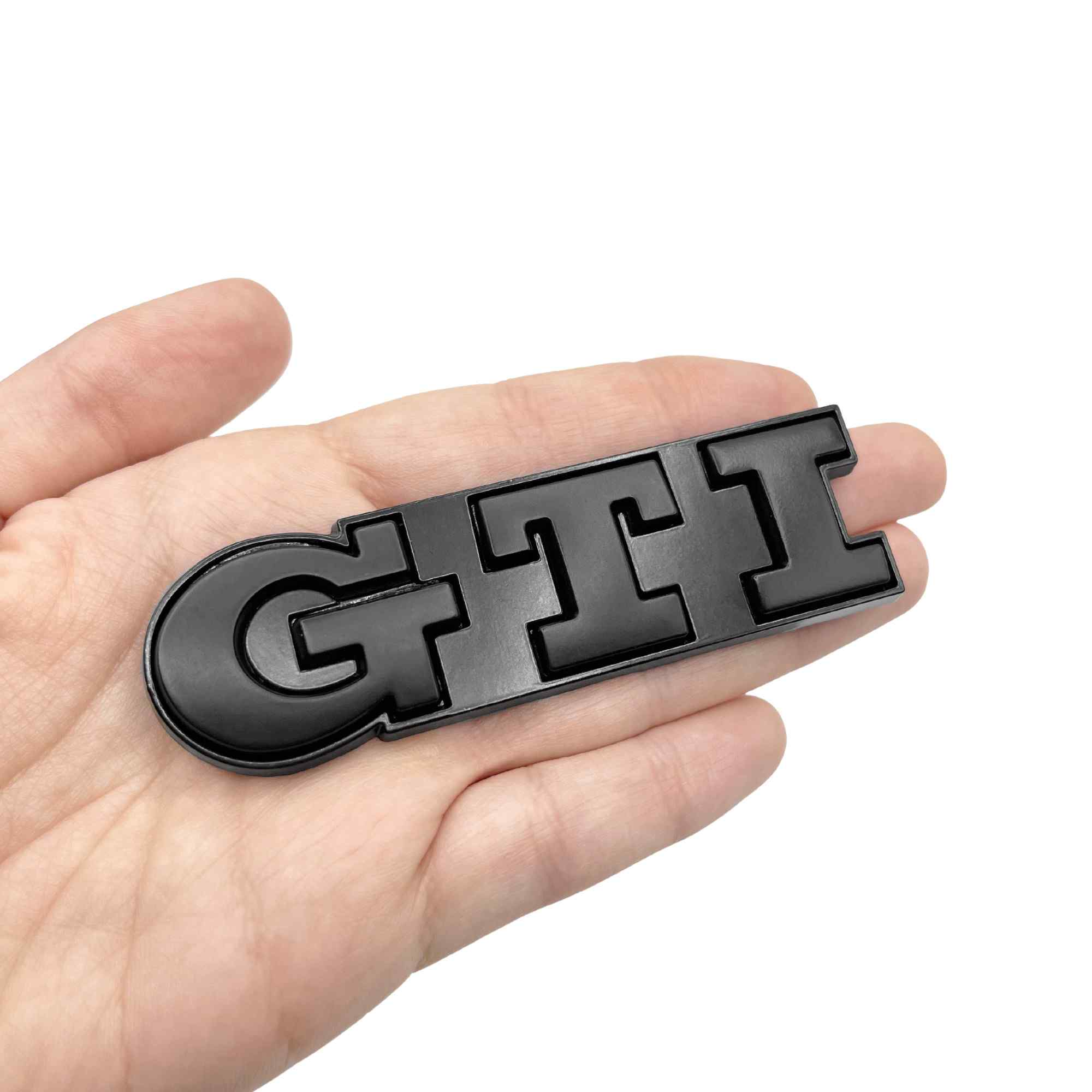 Emblema parrilla GTI compatible con VW negro completo - imagen 3