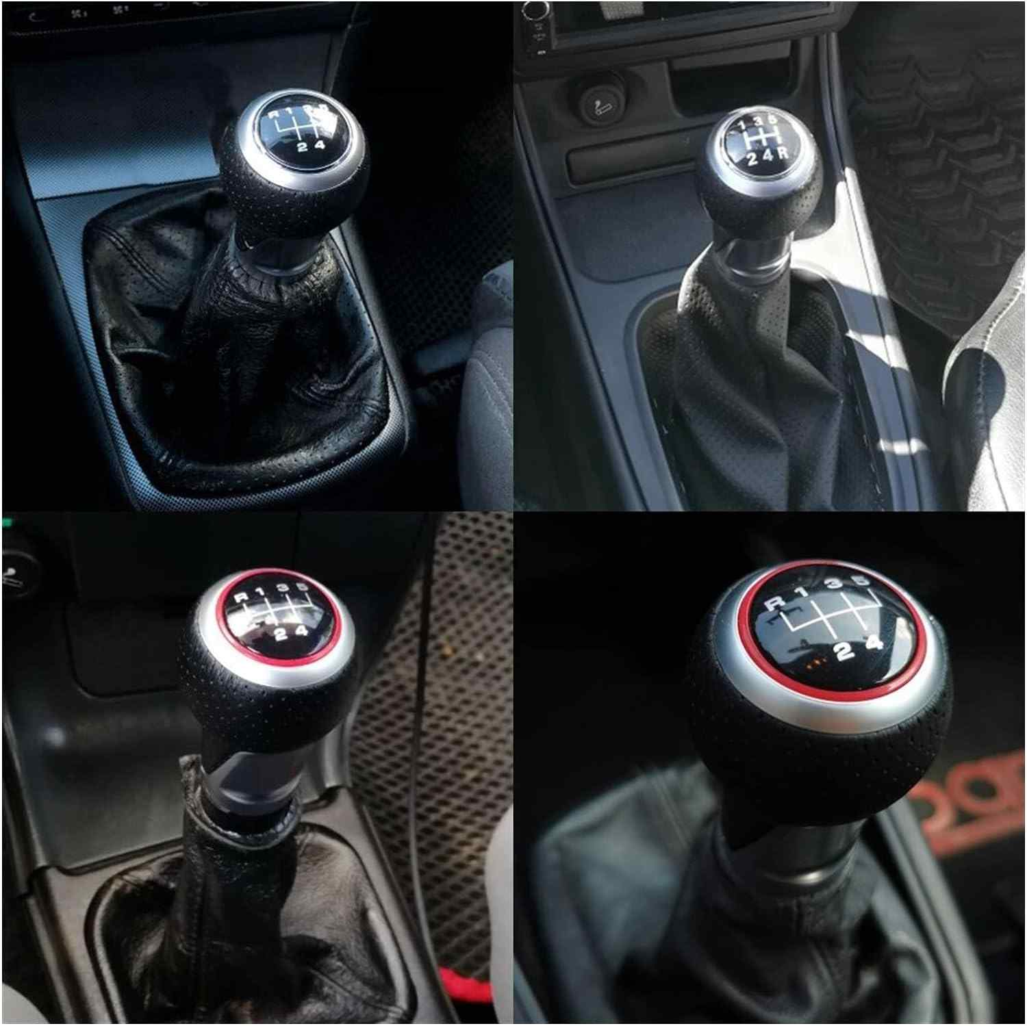Pomo de 5 cambios marcha coche compatible con Audi, Seat y VW plateado - imagen 4