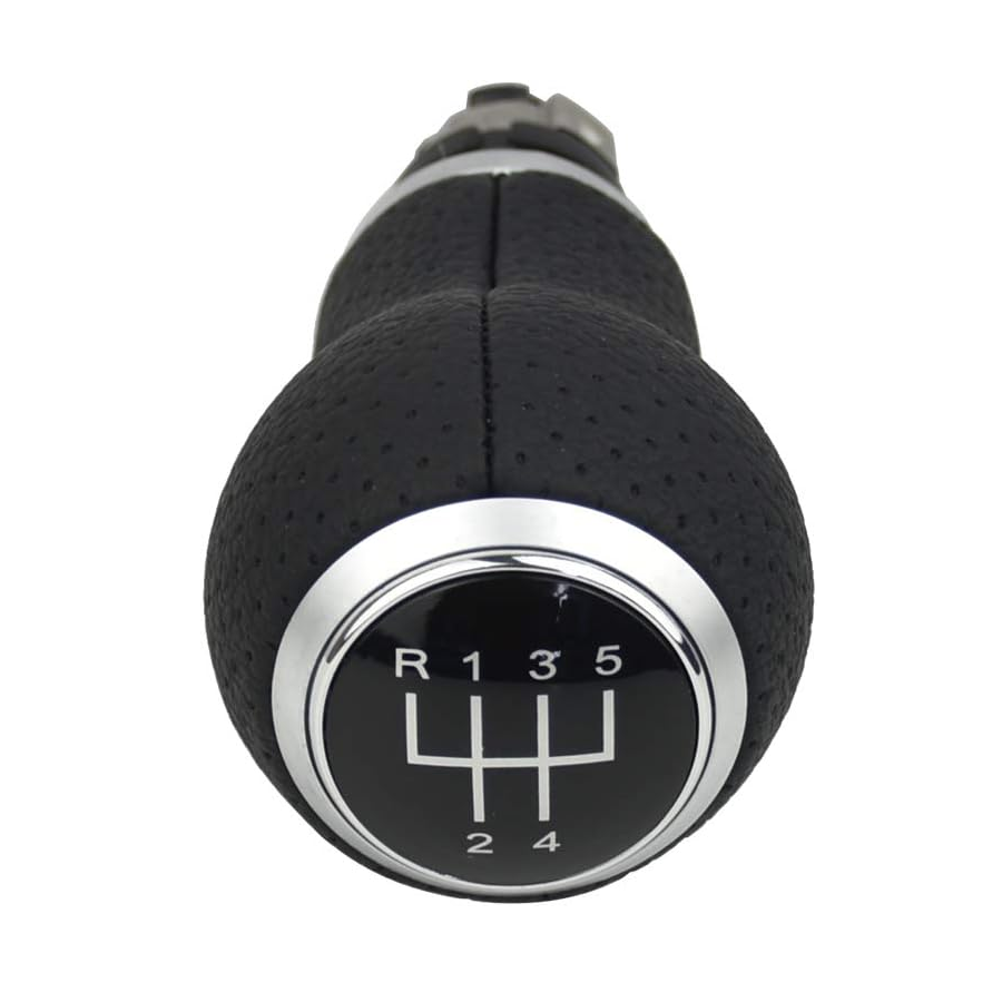 Pomo de 5 cambios marcha coche compatible con Audi, Seat y VW plateado - imagen 1