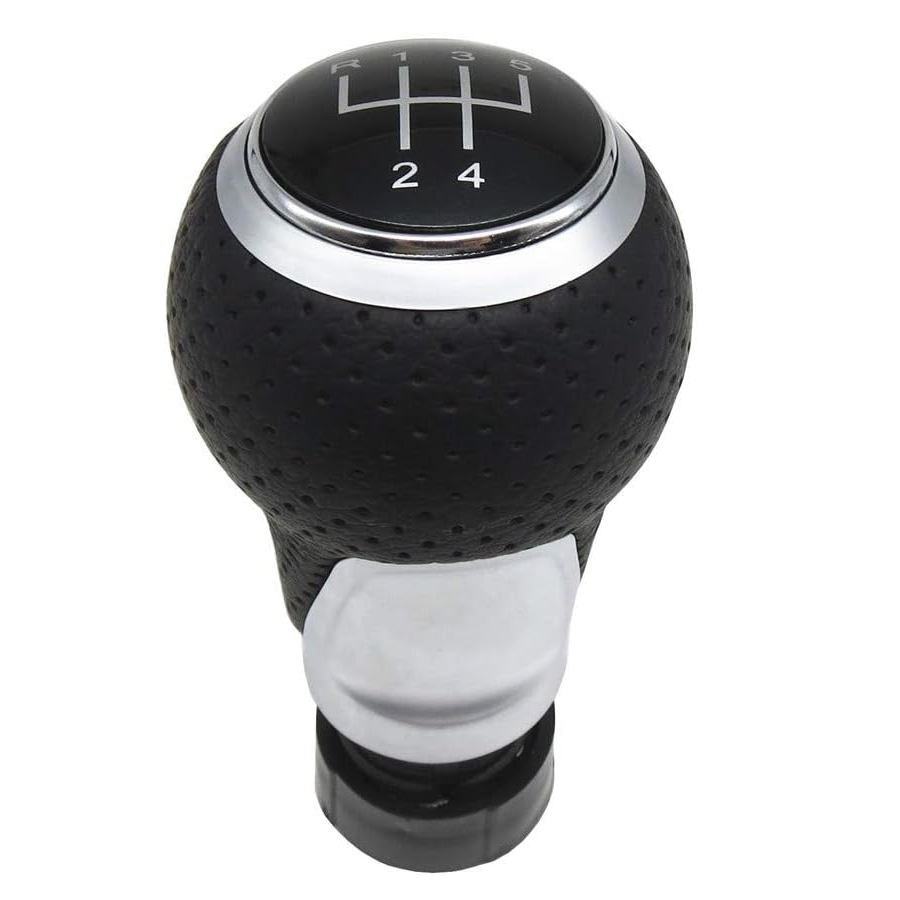 Pomo de 5 cambios marcha coche compatible con Audi, Seat y VW plateado - imagen 2