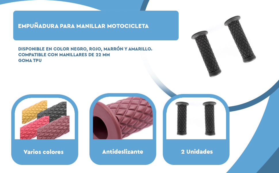 Banner - Empuñadura para manillar bicicleta 22 mm rojo (2 uds)