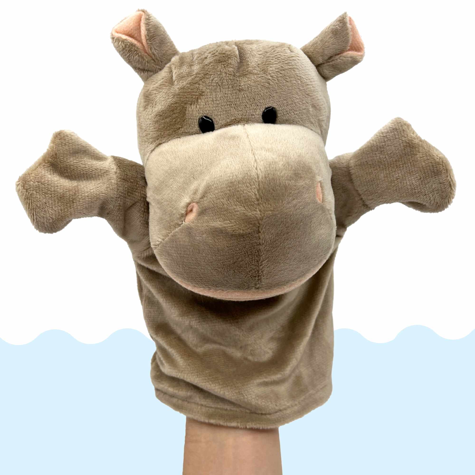 Marioneta mano peluche de Hipopotamo - imagen 1