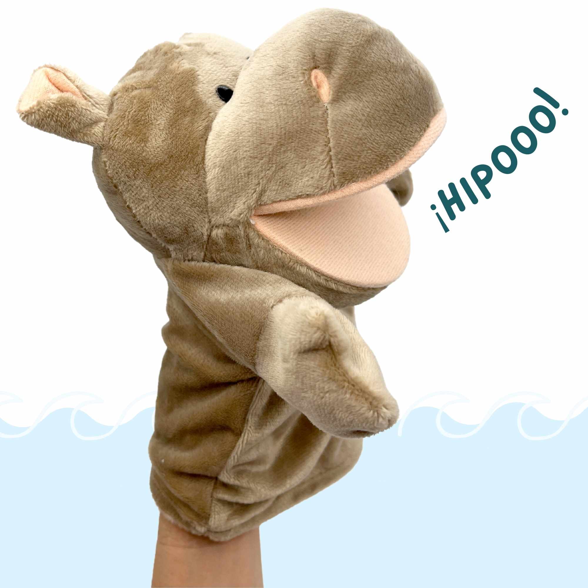 Marioneta mano peluche de Hipopotamo - imagen 2