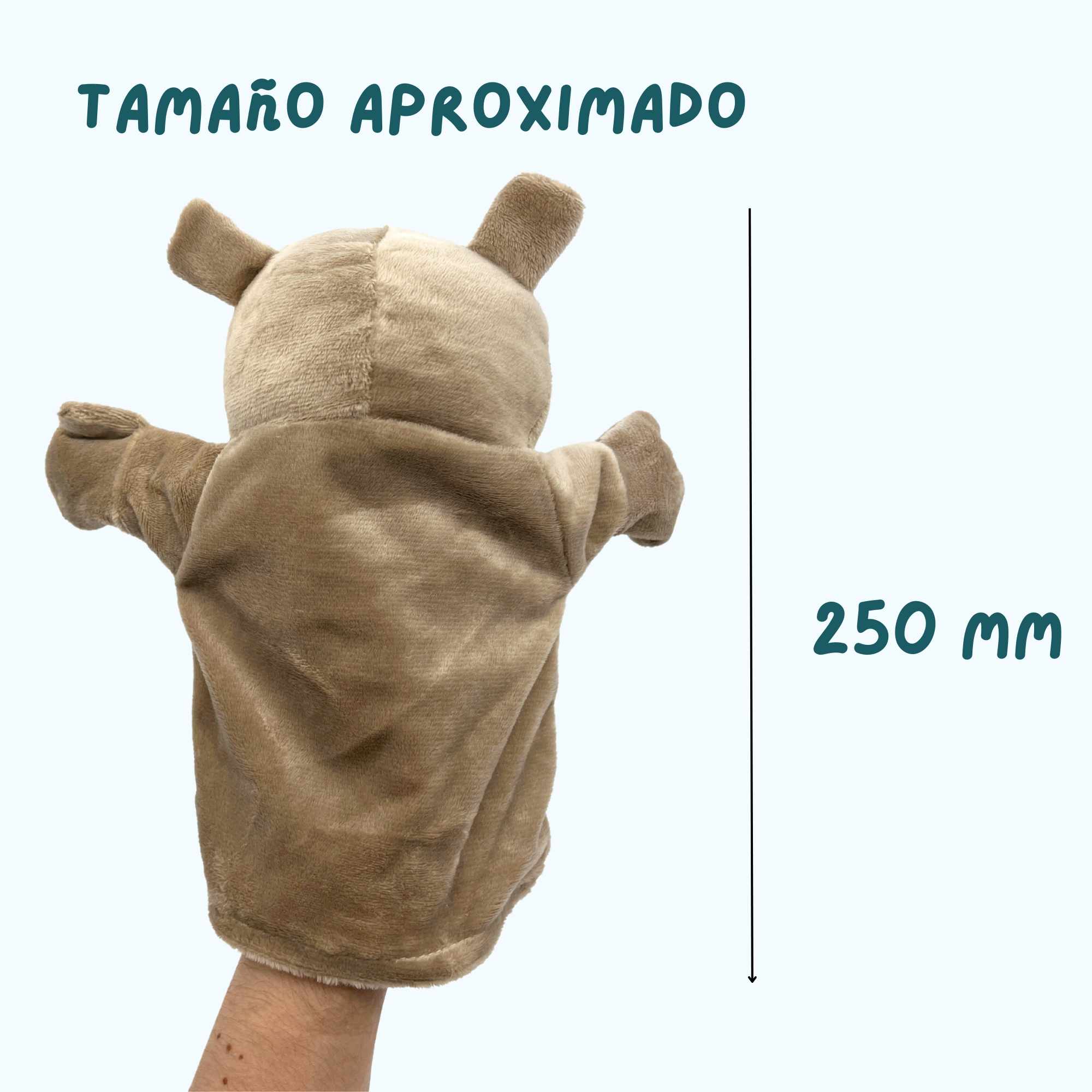 Marioneta mano peluche de Hipopotamo - imagen 4