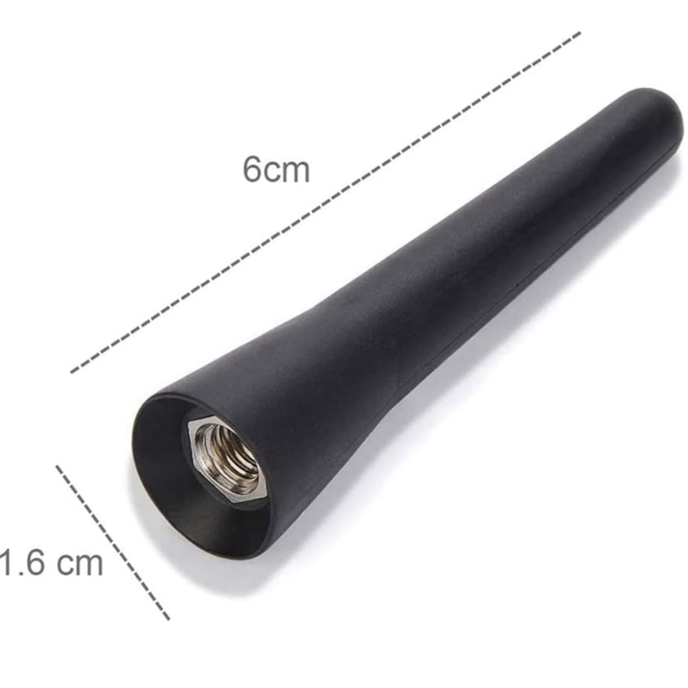 Antena coche 6.5 cm corta universal con tornillos M5 M6 - imagen 3