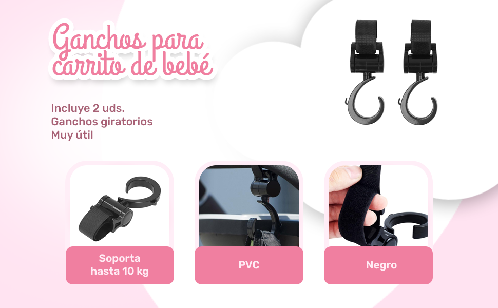Banner - Ganchos Carrito de Bebé Multiusos