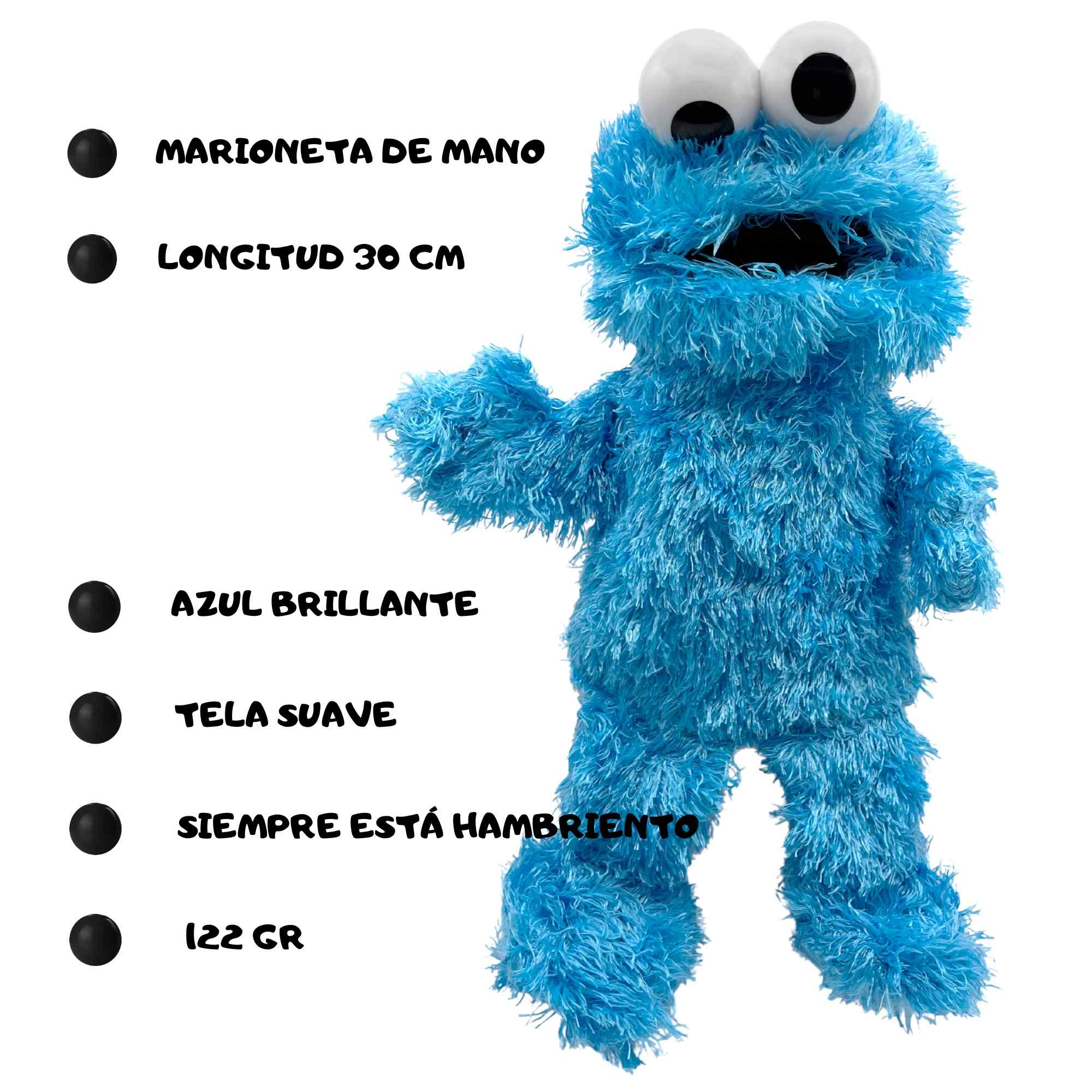 Marioneta mano Monstruo de galletas Barrio sesamo - imagen 5