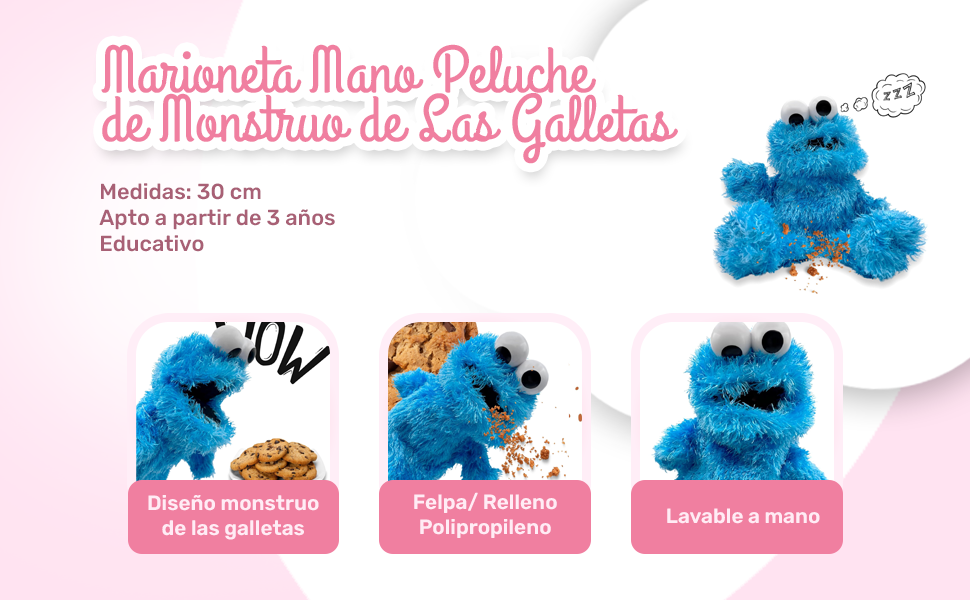 Banner - Marioneta mano Monstruo de galletas Barrio sesamo