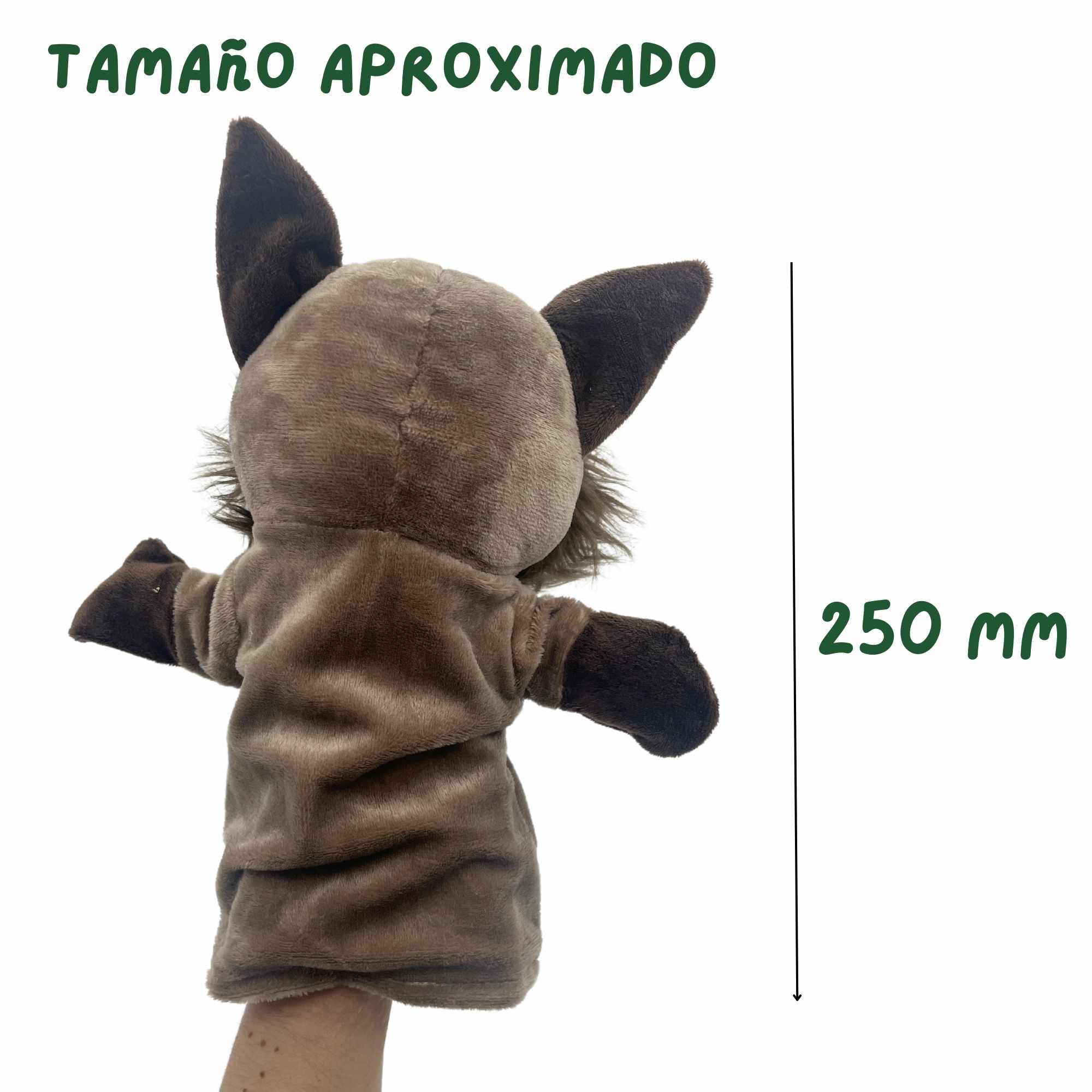 Marioneta mano peluche de Lobo - imagen 4
