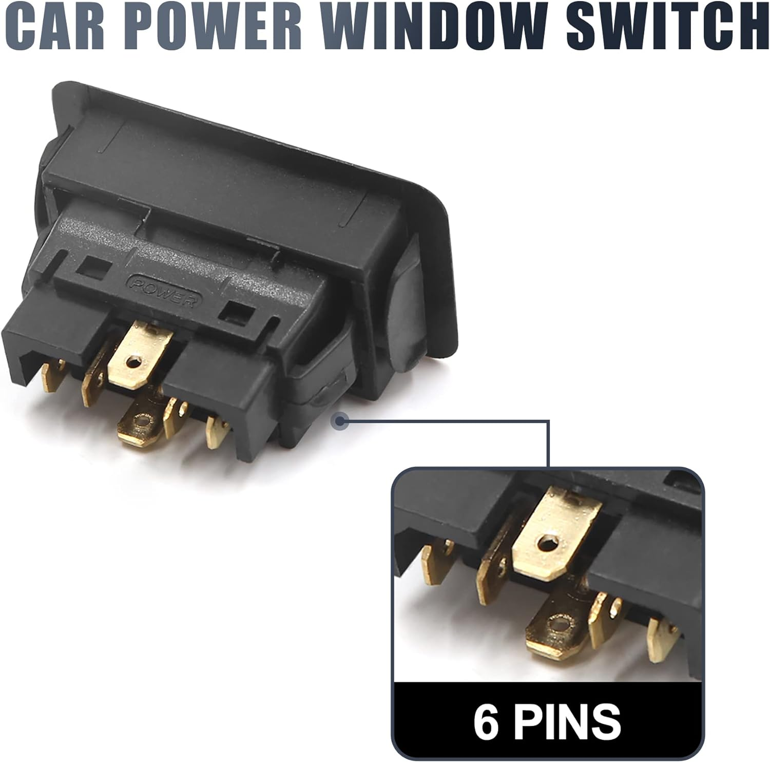 Interruptor universal Elevalunas Eléctrico 6pin DPDT DC12V 24V - imagen 5