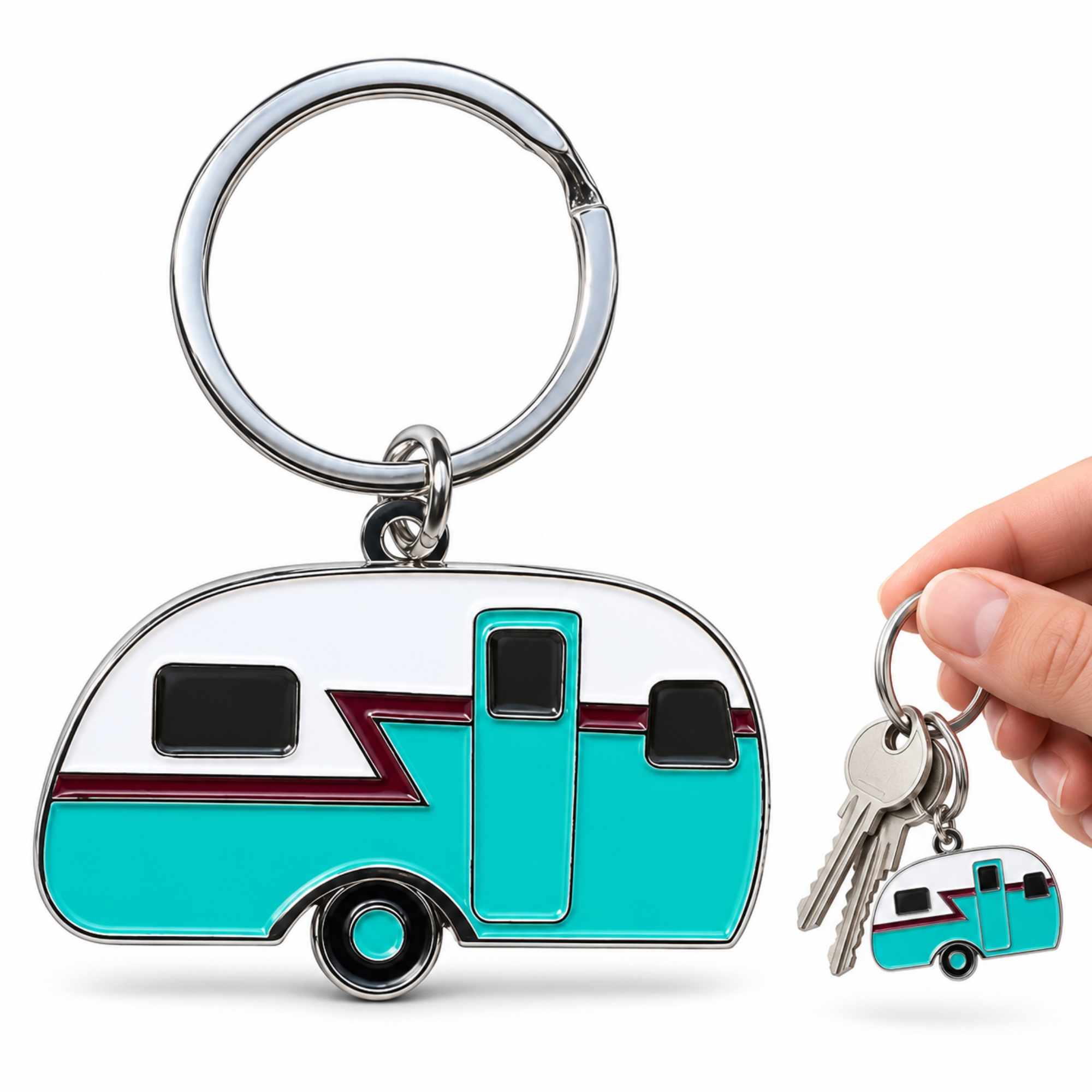 LLavero Camper Camping metálico - imagen 1