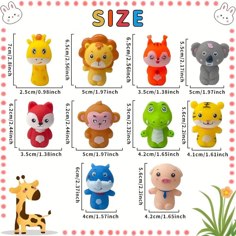 Marionetas dedos peluche animales 10 unidades v2 - imagen 3