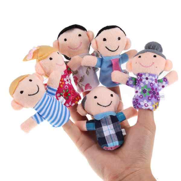 Marionetas dedos peluche familia 6 unidades - imagen 2