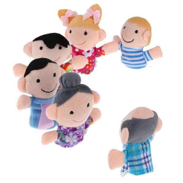 Marionetas dedos peluche familia 6 unidades - imagen 4