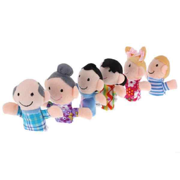 Marionetas dedos peluche familia 6 unidades - imagen 5