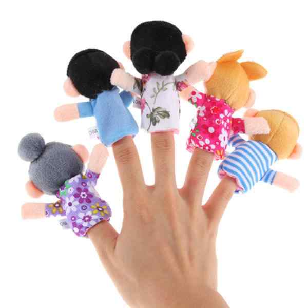 Marionetas dedos peluche familia 6 unidades - imagen 6