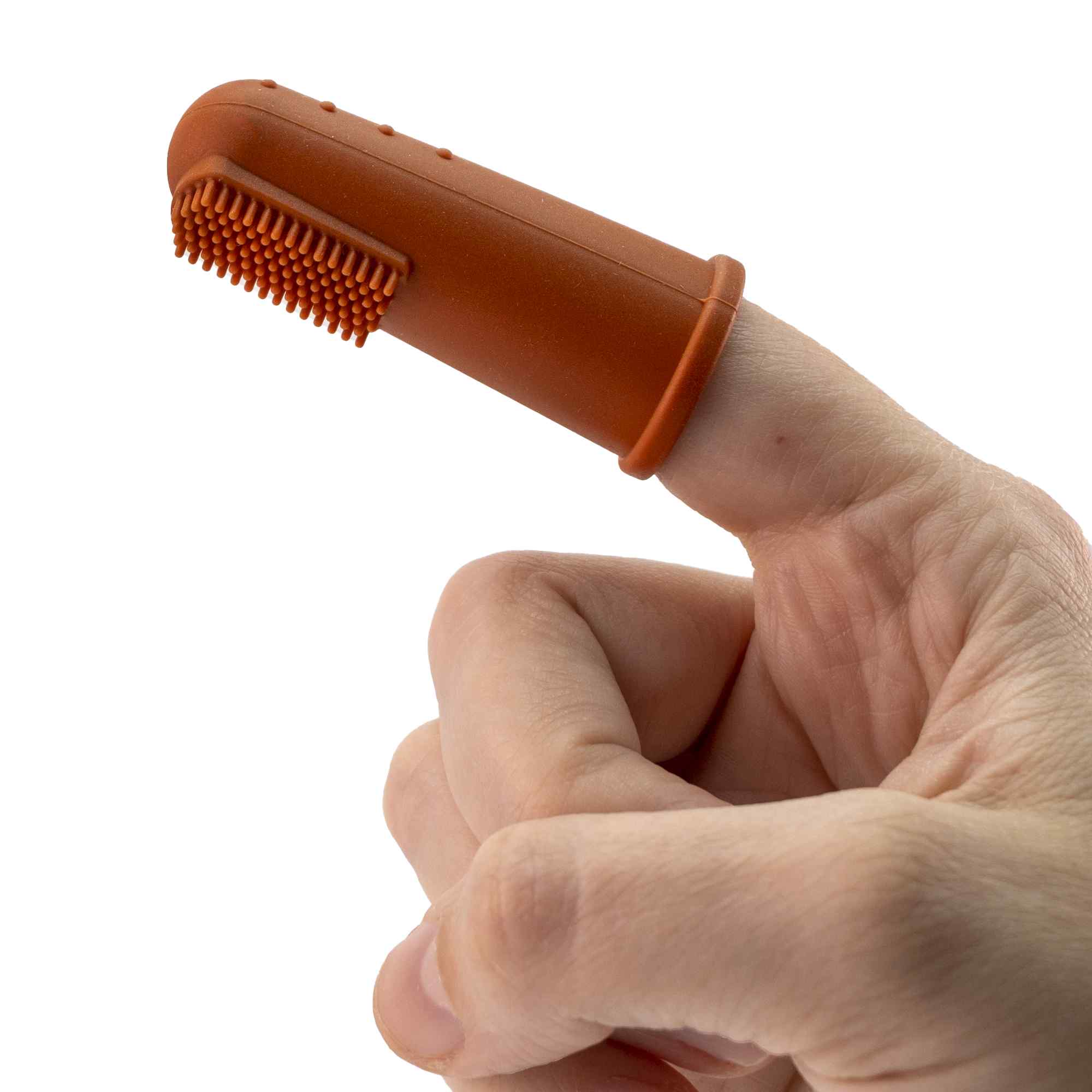 Cepillo de dientes para bebés suave para dedos rojo - imagen 4